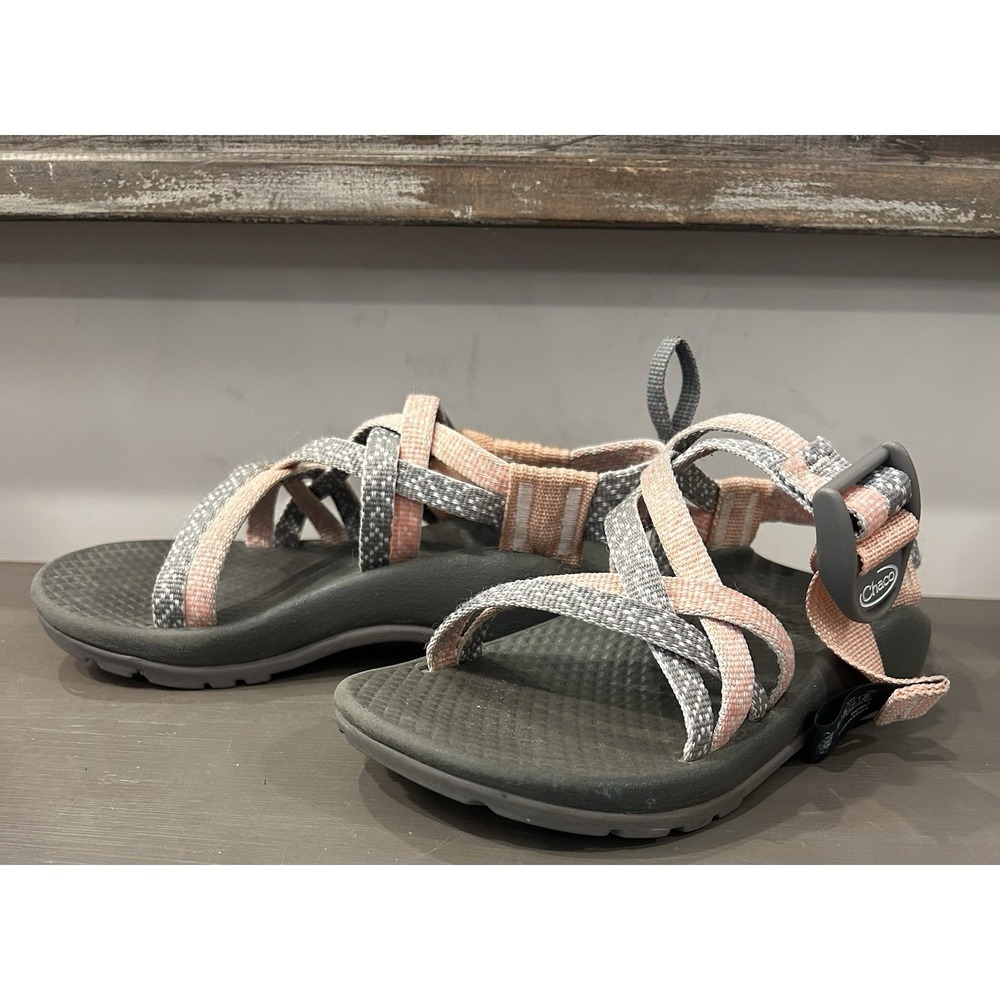 Chaco ZX1 Girls Kids Sandals Gray Pink Waterproof Strappy Sz 10 Outdoor Hiking - Picture 3 of 8